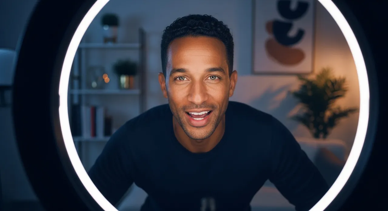 Founder hosting a live Mission 1000 webinar from a modern home studio